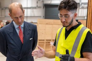 Duke of Edinbugh and MEng student Mahmoud Awad building partition walls in Syrian refugee camps
